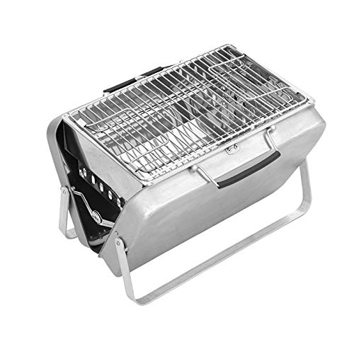 Mini BBQ Outdoor Faltbare Tragbare Holzkohle Grill Haushalt 2 Personen Kleine Edelstahl Grillgeräte,Rot