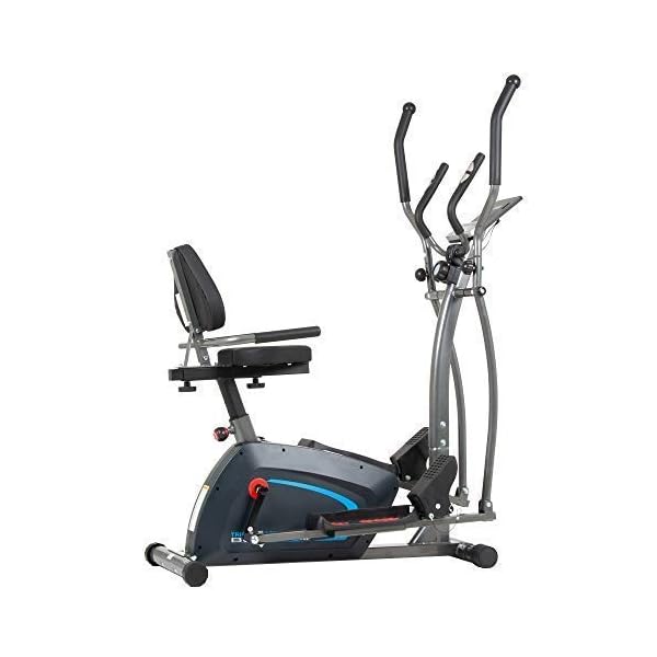 Body Champ 3-in-1 Exercise Machine, Trio Trainer, Elliptical and Upright Recumbent Bike
