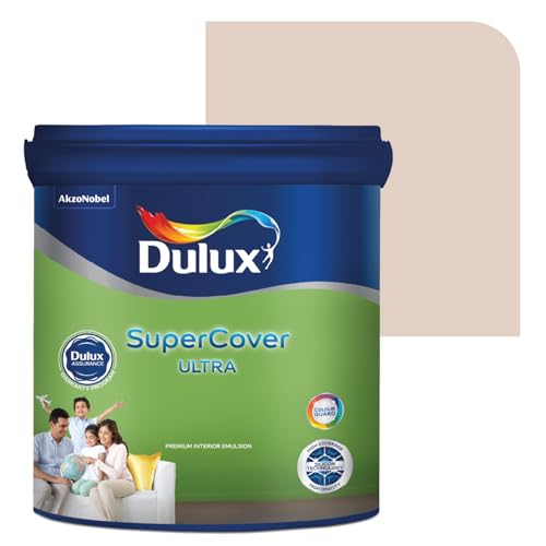 Image of Dulux SuperCover Ultra - Premium Interior Emulsion Paint For Walls and Ceilings | Smooth Matte Finish | Durable, Long-Lasting Paint with Extra Coverage, Off White (1L, Domestic Bliss, 4 Years Warranty)