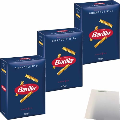 usy Bundle für Barilla Nudeln Girandole 3er Pack (3x500g Packung) + usy Block