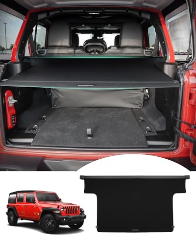 Powerty Cargo Cover Compatible with 2018-2023 Jeep Wrangler JL 4 Door Hard Top (Not for 2.0T 4XE &...