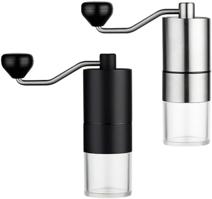Manual Coffee Grinder - Effortless Grinding with Anti-Slip Ergonomic Handle, Compact Portable Design for Home & Travel