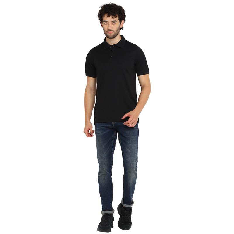 Image of Southern Alps Polo Collar T-Shirt with Moisture Wicking for Men
