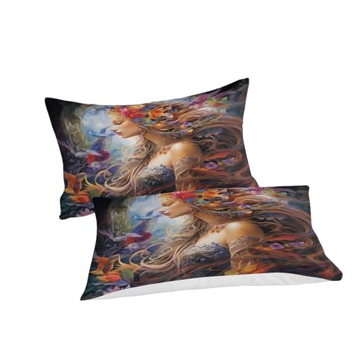 Housse de couette papillon 3D 200x200 parure lit microfibre - 4