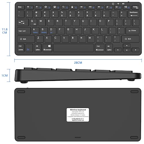 aMZCaSE Bluetooth Keyboard for iPad Compatible With 10.2''/9.7'', Pro 11''/12.9'', Air/Mini/iPhone, Wireless for Windows iOS - Image 3