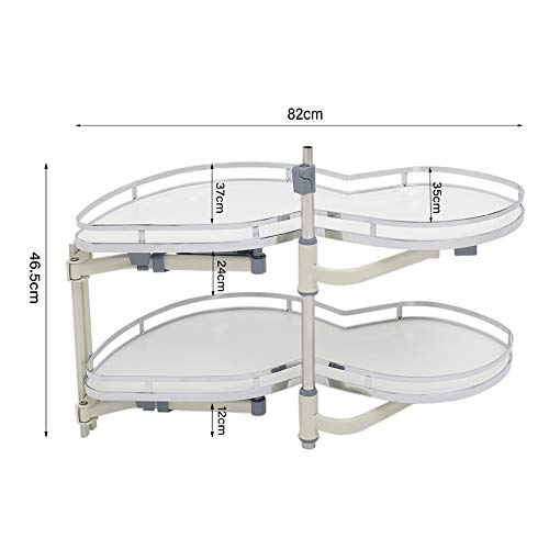 2-poziomowy wysuwany nizer do szafek kuchennych, podwójna półka z miękkim domykaniem, 800 mm i 900 mm, narożny stojak do przechowywania szafek otwieranych po prawej stronie, oszczędzający