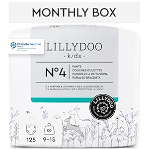 LILLYDOO Pants, Größe 4 (9-15 kg), 125 Windeln, Monatsbox