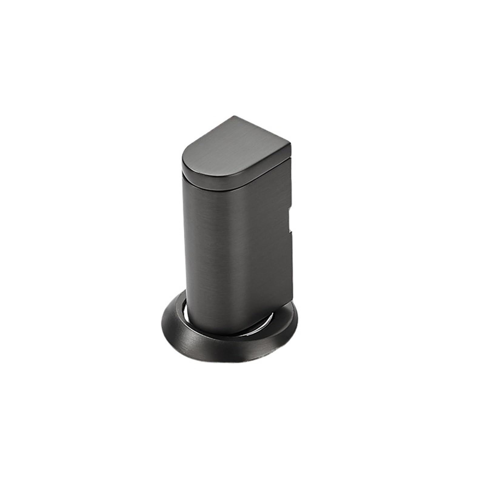 Door Stop Invisible Door Stop Adjustable Stopper Wind-Proof Zinc Alloy Holder Hardware(Black1)