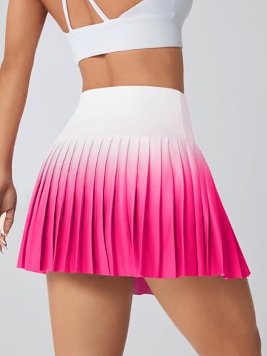 Women Pleated Tennis Skirt Inner Shorts,High Waisted Athletic Golf Skorts for Wortout Casual Summer Clothing2