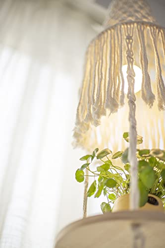 Macrame Plant Hanger Shelf Hanging Rope Shelf Indoor With Boho Lamp Shade 3 Tier Floating Round Shelves Decorative Shelf Flower Pot Holder Planter Display Rack Boho Home Decor. Ceiling Mount /77" #TOP5