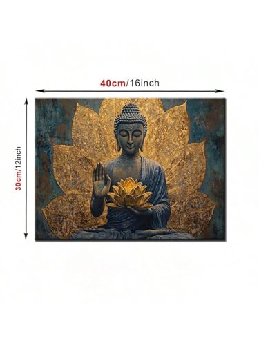 Peinture esthétique abstraite Bouddha tableau moderne 40 x 60 cm