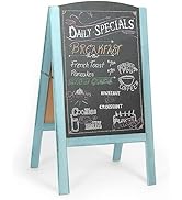 Ilyapa A-Frame Chalkboard Sidewalk Sign - Rounded Top Folding Sturdy Freestanding Sandwich Sign B...