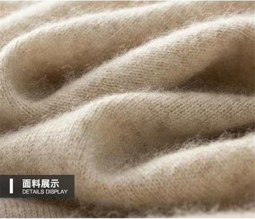 Men Slim Fit Long Sleeve Sweater Men's High Collar Knitted Pullover Soft Warm Business Sweater3