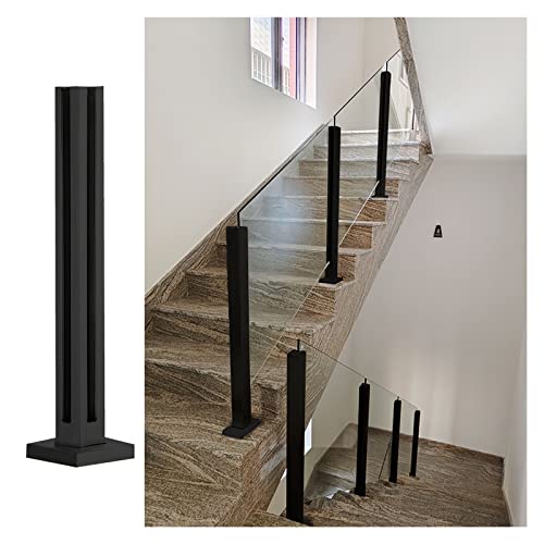 Poteau de garde-corps en verre pour escalier intérieur et barrière de terrasse extérieure