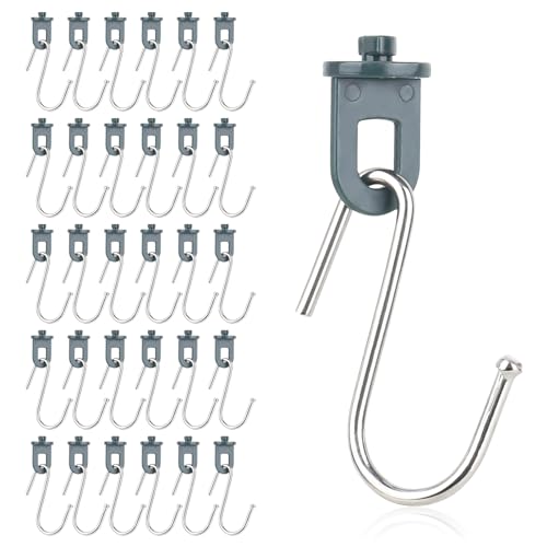 30 PCS Greenhouse Fixing Clips, Stainless Steel Metal Hangers S Hooks, Shading Clips for Hanging Anchors