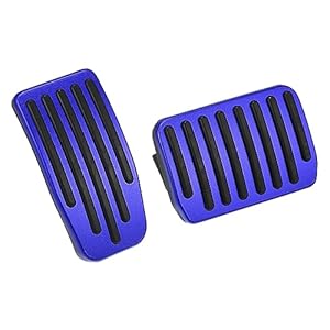 MACHSWON Car 1 Set Auto No Drilling Foot Pedal Brake and Gas Pedal Pad Anti-Slip Accelerator Pedal Covers Blue Fit for Tesla Model 3 Model Y 2017-2021