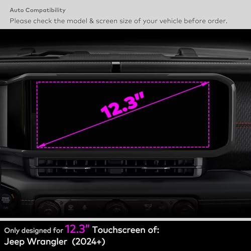 Protection d'écran haut de gamme mat Jeep Wrangler 12.3