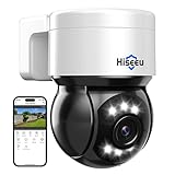 Hiseeu PTZ PoE Security Camera 330° 4K 8MP Outdoor Home Security Cameras 2 Way Audio Focus and Sound Alarm, Color Night Vision, Human Detection - Image 1