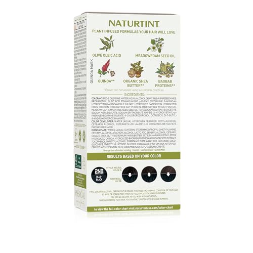 Image of Naturtint 2NB Blue Black Permanent Hair Color (Pack of 1), Ammonia Free, Vegan, Cruelty Free, up to 100% Gray Coverage, Long Lasting Results (Packaging may vary)