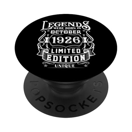 Cumpleaños Octubre 1926 Edición Limitada Regalo Used Vintage PopSockets PopGrip Intercambiable