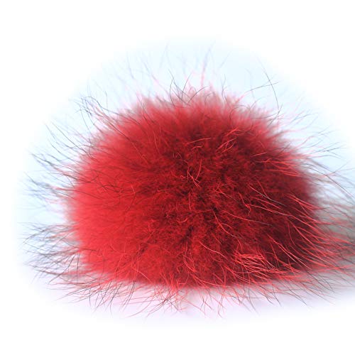 Fosrion Big Raccoon Fur Pom Ball for Shoes Boots Hat Handbag Charms DIY Snap Button