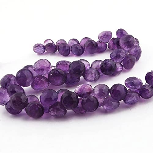 Perles d'améthyste facettées en oignon 5x8-9x10mm pour création de bijoux SB1506