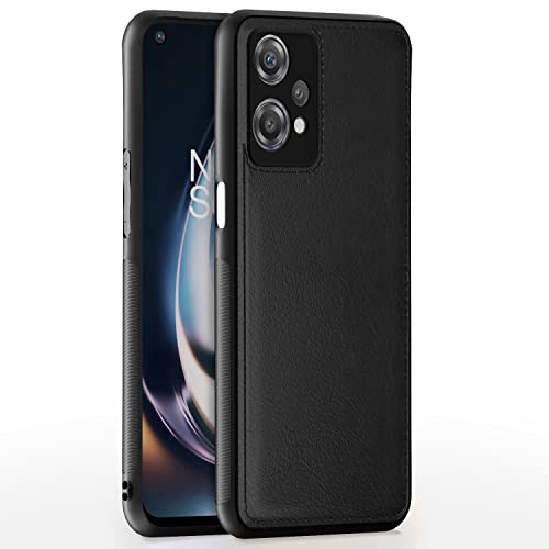 Image of Pikkme Oneplus Nord Ce 2 Lite 5G Back Cover | Flexible Pu Leather | Full Camera Protection | Raised Edges | Super Soft-Touch | Bumper Case for Oneplus Nord Ce 2 Lite 5G (Black)