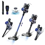 EFUSVAC 600W Corded Stick Vacuum Cleaner with LED Headlights, 17000Pa Corded Handheld Stick Vacuum Cleaner, 6-in-1 Versatile Powerful, Ideal for Hardwood Floor, Car Cleaning, Blue