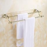 Set di accessori da bagno con portasapone in cristallo lucido, spremiagrumi per dentifricio, barra portasciugamani rotante da parete, mensola angolare.