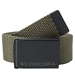 Stoff: Gewebter Riemen DC Shoes Herren Web Webbing Belt Gürtel, Braun, One Size