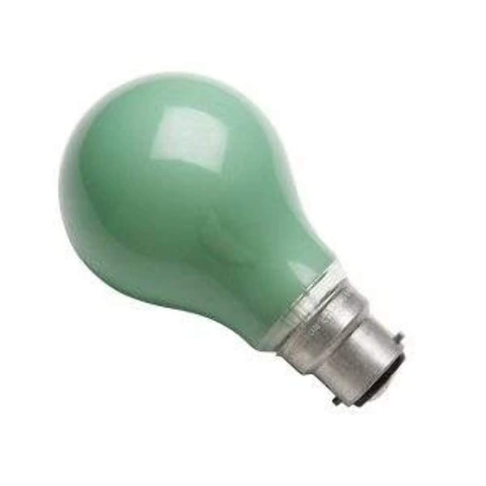Crompton 15w BC B22 Bayonet Cap Coloured Green GLS Light Bulb Dimmable Lamp