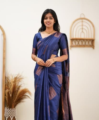 Image of Avantika Fashion Women's Kanjivaram Soft Silk Banarasi Sarees With Blouse Piece For Women