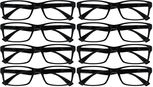 Lunettes de lecture +2,50 lot de 2 avec correction précise et style designer noir