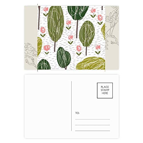 Plantes Art Motif Fleur lot de cartes postales au design soigné