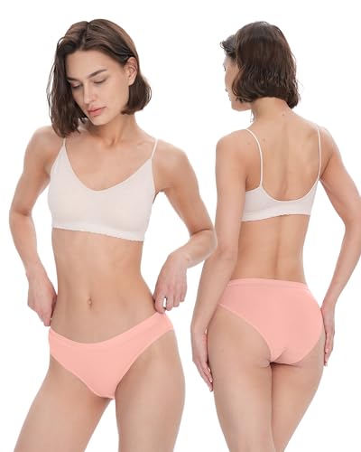 Image of BAMBOO COOL Womens Underwear Bikini Underpants Hipster Ladies Panties Soft Stretch Breathable Panties for Women, 5-Pack