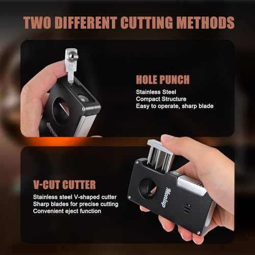 Encendedor Jet Torch con V Cutter integrado y estuche de cuero miniatura 5