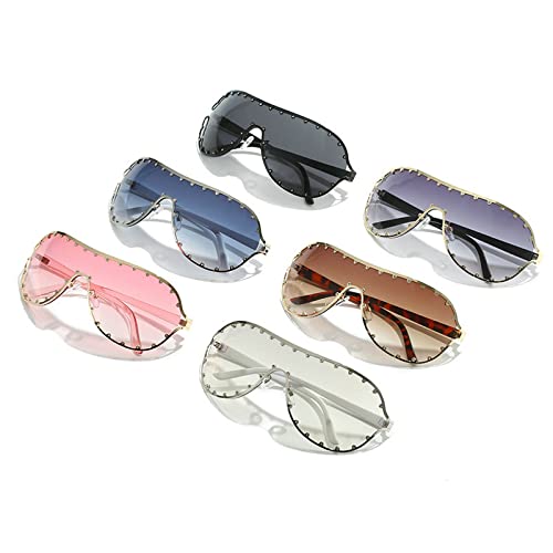 Y2k Shiny Rhinestone Sunglasses For Women Men One Piece bling glasses Fashion Metal Diamond Sunglass Retro Eyewear4