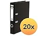Produktbild ELBA Kunststoff-Ordner rado plast 20 Stück 5 cm schmal DIN A4 schwarz mit Einsteckrückenschild Ringordner Aktenordner Briefordner Büroordner Plastikordner Schlitzordner