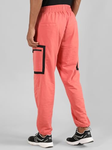 Image of CHKOKKO Men's Regular Fit Mid Rise Designer Track Pant Lower with Pocket