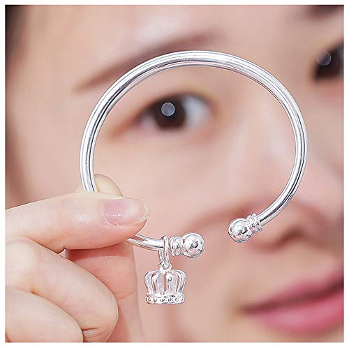 Pulsera de campana de palacio ajustable en plata maciza que no causa alergias 5