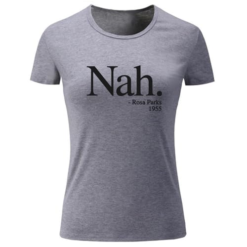 Women's Nah Parks Rosa 1955 T-Shirts (Grey Medium)