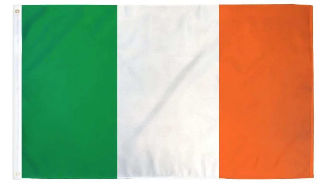 Irish National flag - Outdoor or Indoor - 3x5ft/90x150cm - Ireland Sport event supporter fan flag, football, rugby,...