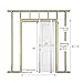 BARNSMITH 24in x 80in Sliding Pocket Door, Raised 2-Panel Square Top Smooth White Primed Door Slab wtih Track Hardware and Frame Kits & Privacy Latch, Soft Close Mechanism, Durable and Smooth-Sliding
