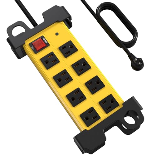 8 Outlet Heavy Duty Power Strip, 2700J Surge Protector with