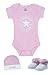 Produktbild Converse Babykleidung Set Erstausstattung Baby Geschenkset Body Strampler Mütze Socken 3er Gift Set Pink Gr. 0-6 Monate