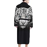 UOIMAG Herren-Bademäntel mit Tasche, gemütlicher Nachtwäsche, Bademantel Geschenk für Männer Gr. Einheitsgröße, Cooler Tiger