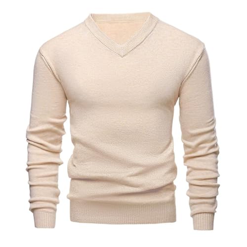 Men's Sweater V Neck Knit Pullover Loose Fit Plus Size Casual Long Sleeve Top for Men2