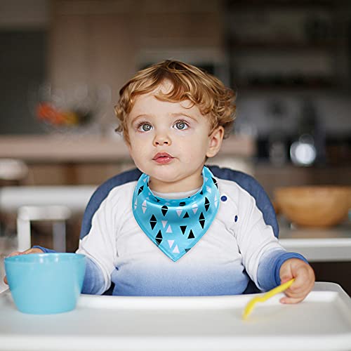 yeacher Babadores de baba de bandana de bebê 4 peças babadores de bebê para meninos e meninas unisse