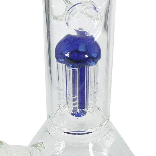 Bong Percolator 35cm Blau von GHODT Glasbong mit 18.8 Chillum und 14.5 Kopf 5mm Glas - inklusive Sieb - Für den Gebrauch… – Bild 4