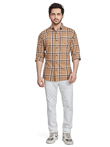 Image of BE ACTIVE Cotton Casual Checks Shirts for Men|| Casual Shirts for Men|| Mens Casual Shirts Full Sleeve